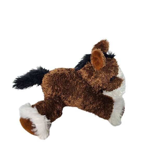 Aurora Brown Clydesdale Horse Plush Stuffed Animal 7" - Picture 3 of 8